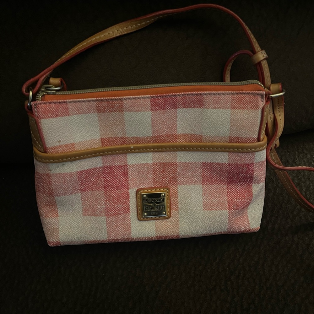 Dooney & Bourke Red Checkered Crossbody Bag